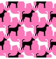 animal seamless pattern of love dog silhouettes vector image vector image