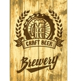 label with beer mug vector image vector image