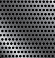 steel background with seamless circle perforated vector image