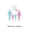 time for a family vector image