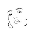 beautiful woman face vector image vector image