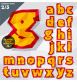 crumpled paper alphabet vector image