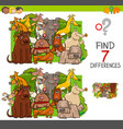 find differences with dogs animal characters vector image