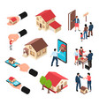 isometric real estate set vector image