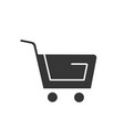 black basket icon vector image