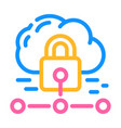 internet padlock color icon vector image vector image