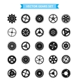 gear icon set isolated gears vector image