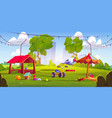 playground for kids in summer park cityscape vector image