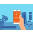 pulse rate mobile app vector image