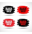set of black friday sale hand drawn grunge stains vector image vector image