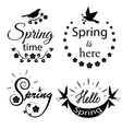 set of lettering labels vector image