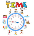 clock and activity time vector image