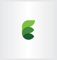 eco leaves e letter logotype green logo vector image vector image