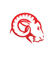 great ram head logo vector image vector image