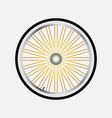wheel of bicycle with bicycle sprocket in a flat vector image