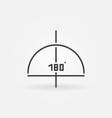 180 degrees graph linear concept icon vector image