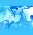 abstract fluid art painting in alcohol ink vector image