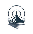 boat and waves icon design vector image