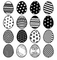 set of eggs for easter day vector image
