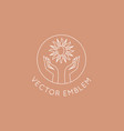 abstract logo design template in trendy linear vector image