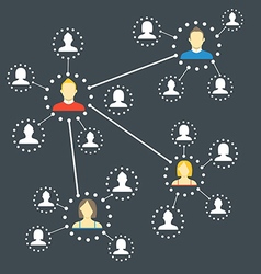 Modern web media network scheme Royalty Free Vector Image