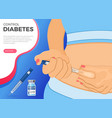diabetes concept with insulin pen injection vector image vector image
