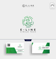 initial e abstract logo template vector image