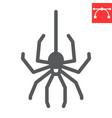spider glyph icon vector image