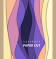 background with multicolor paper cut shapes 3d vector image vector image