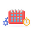 calendar reminder automatic organizer settings vector image