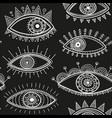 boho style eyes seamless pattern black vector image vector image
