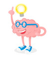 brain with good idea vector image vector image