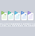 business infographic design template - 5 steps vector image vector image