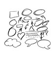doodle frames and arrow collection vector image vector image