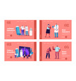 pulmonology asthma landing page template set vector image