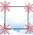 united states firework frame design vector image vector image