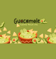 seamless horizontal border with guacamole vector image