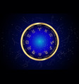 wheel set zodiac and constellations on blue vector image