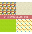 christmas colorful seamless patterns set vector image
