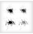 grunge texture black ink splatters in black and gr vector image vector image
