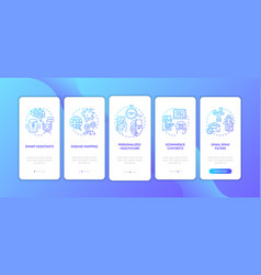 Ai application onboarding mobile app page screen Vector Image