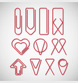 different of type paper clips collection vector image