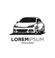 hatchback car silhouette vector image vector image