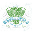 motorbike club emblem for t-shirt vector image