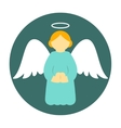 christmas angel icon flat vector image vector image