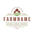 farmers market logo template vector image