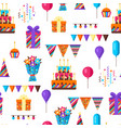 happy birthday seamless pattern vector image