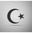 islam symbol icon on grey background vector image