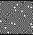 monochrome diagonal maze seamless pattern vector image