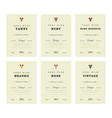 port wine labels premium template set vector image